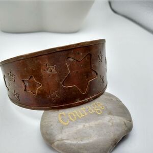 Southwestern cowgirl copper bracelet cuff star struck cowboy unisex jewelry‎